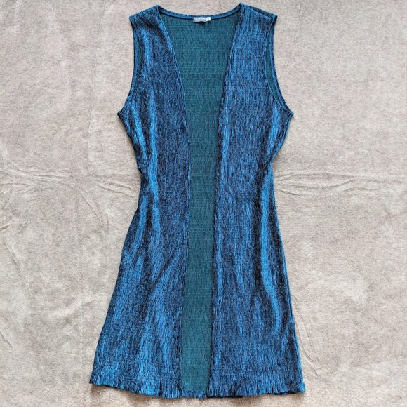 EARTHBOUND Tops - Earthbound Trading Co Teal Velvet Vest Kimono